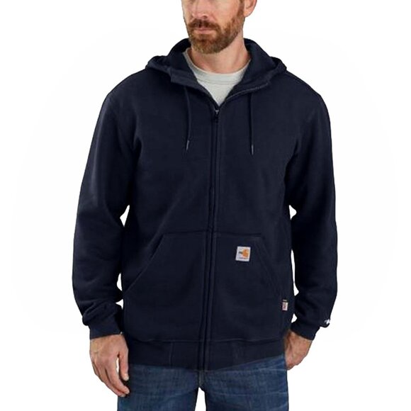 NEW Carhartt FR Flame Resistant Hoodie Sweatshirt!  Heavyweight  Navy  102908 - Picture 1 of 5